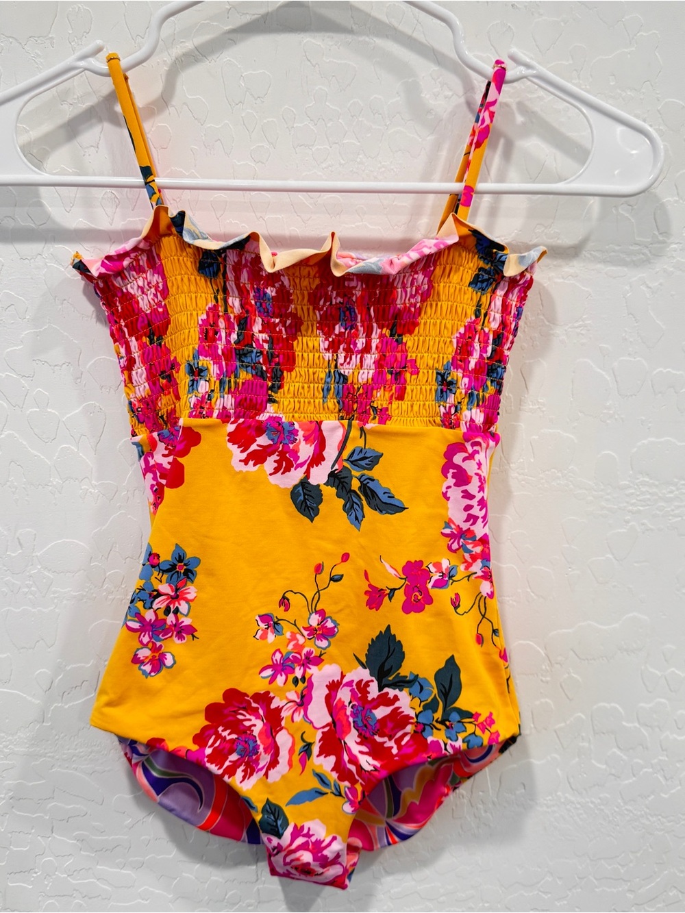 Maaji | Girl's Becharm Bouquet Ruched One Piece Swimsuit Size 8 Floral Beach